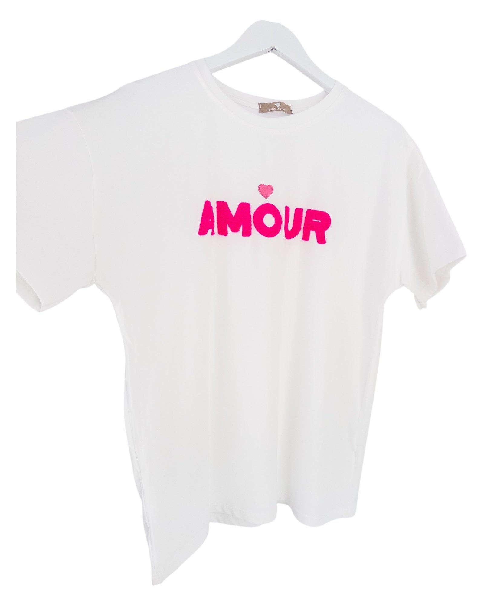 Shirt Amour weiß pink