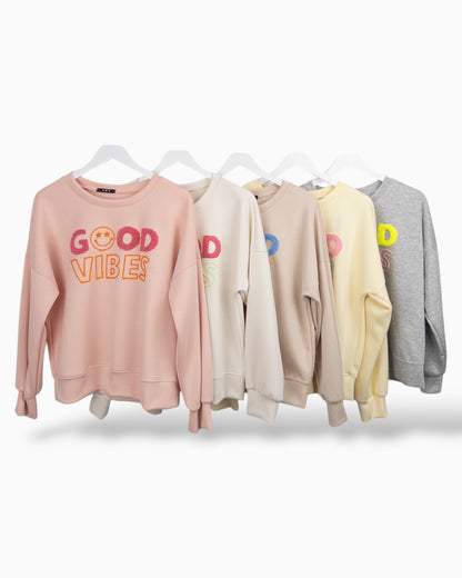 Sweatshirt Good Vibes creme