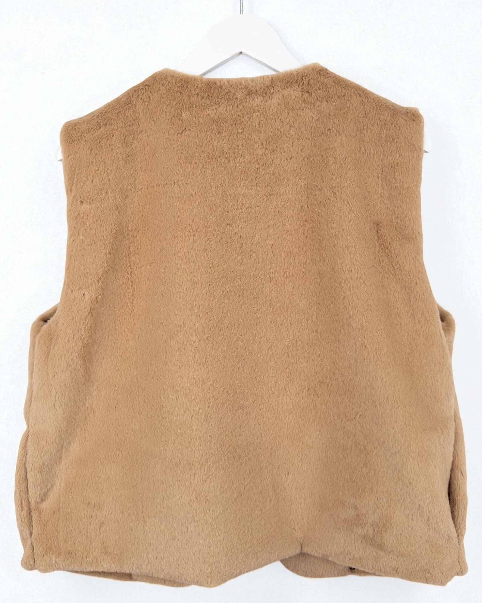 Flauschige Kunstfell-Weste Leo hellbraun