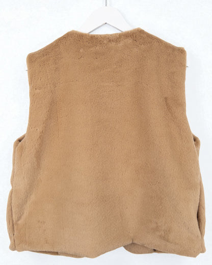 Flauschige Kunstfell-Weste Leo hellbraun