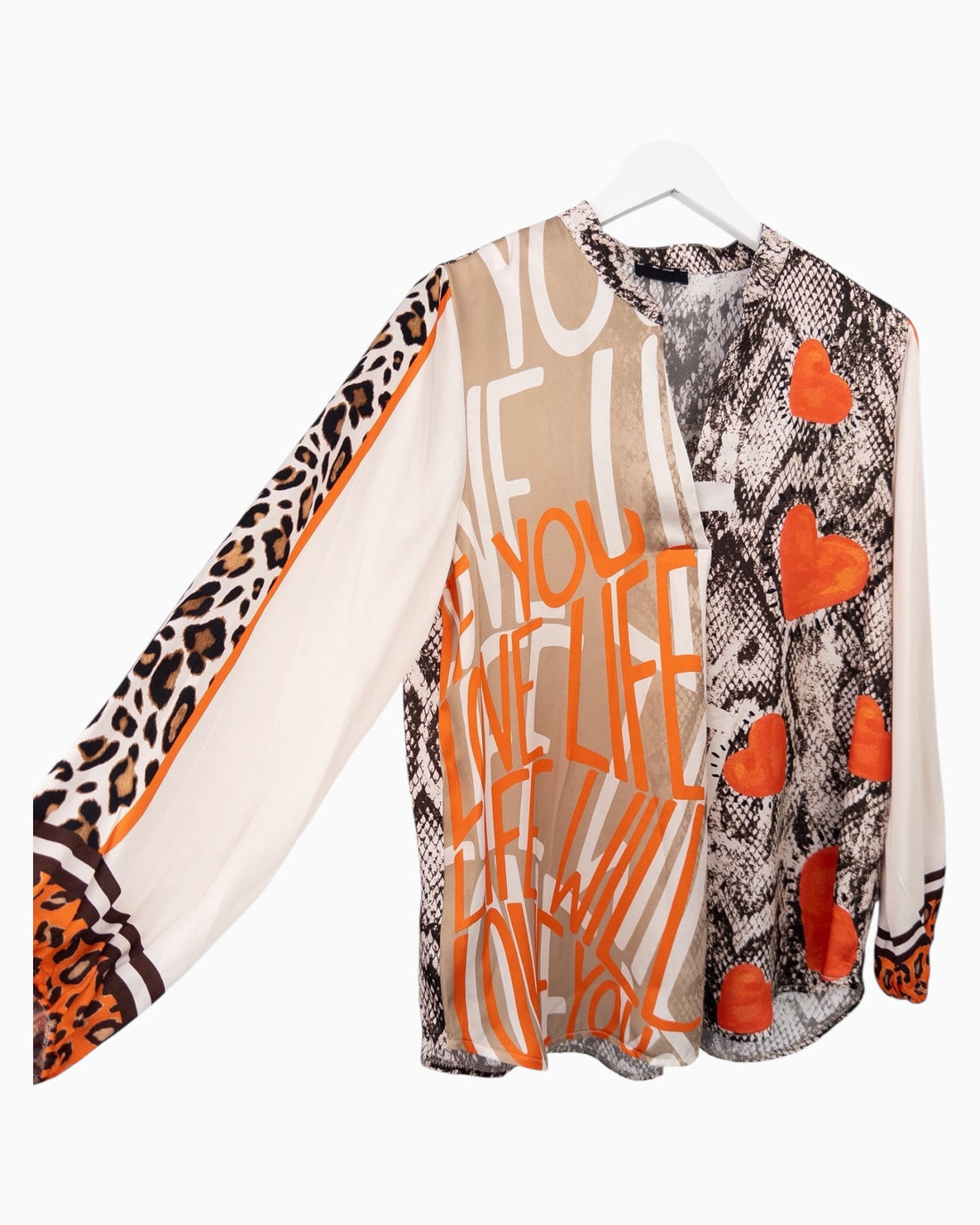 Bluse Love Wild beige orange