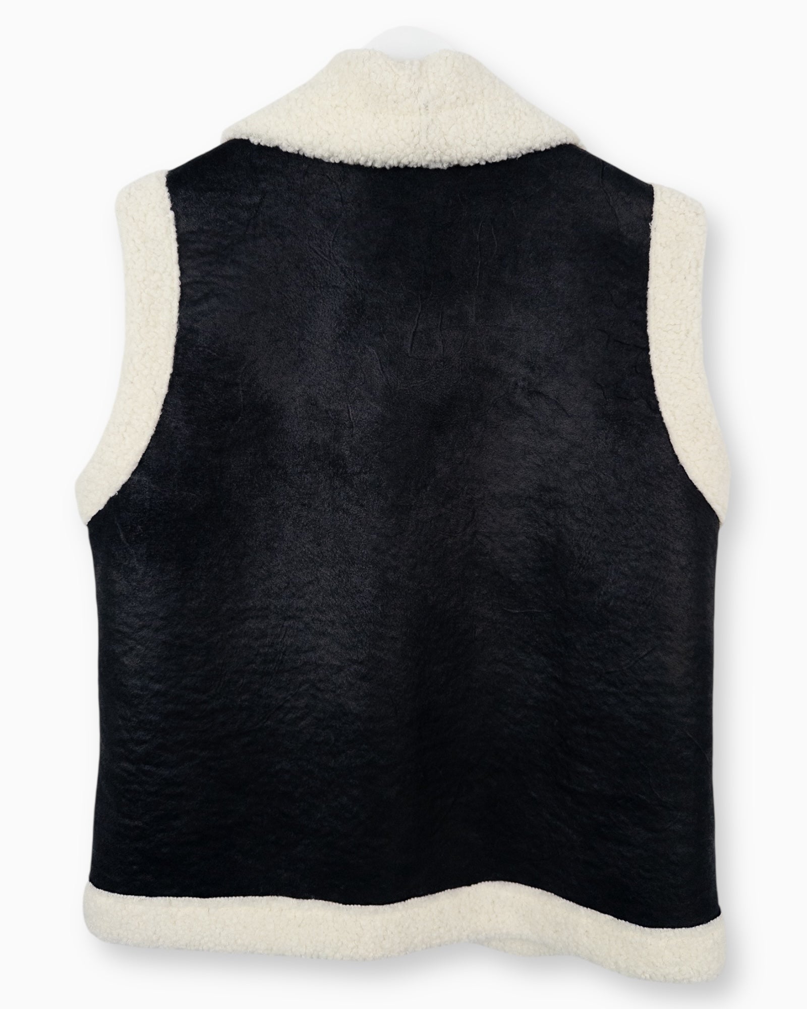 Teddy Weste schwarz creme