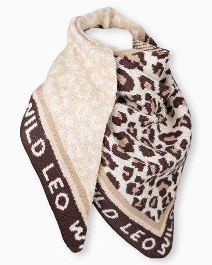 Dreieckstuch Wild Leo sand braun