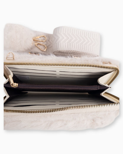 Handytasche Plüsch creme