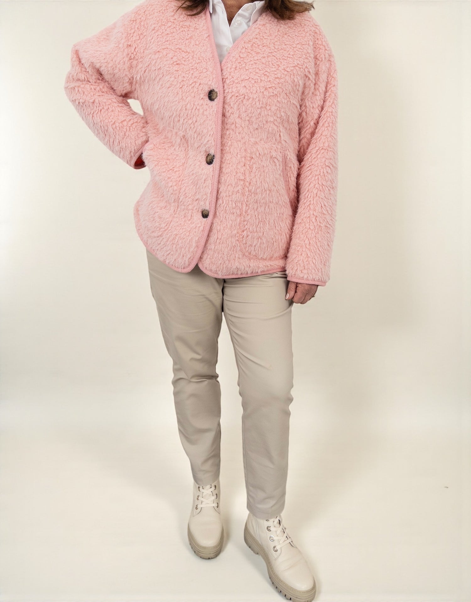 Teddy Jacke rosa