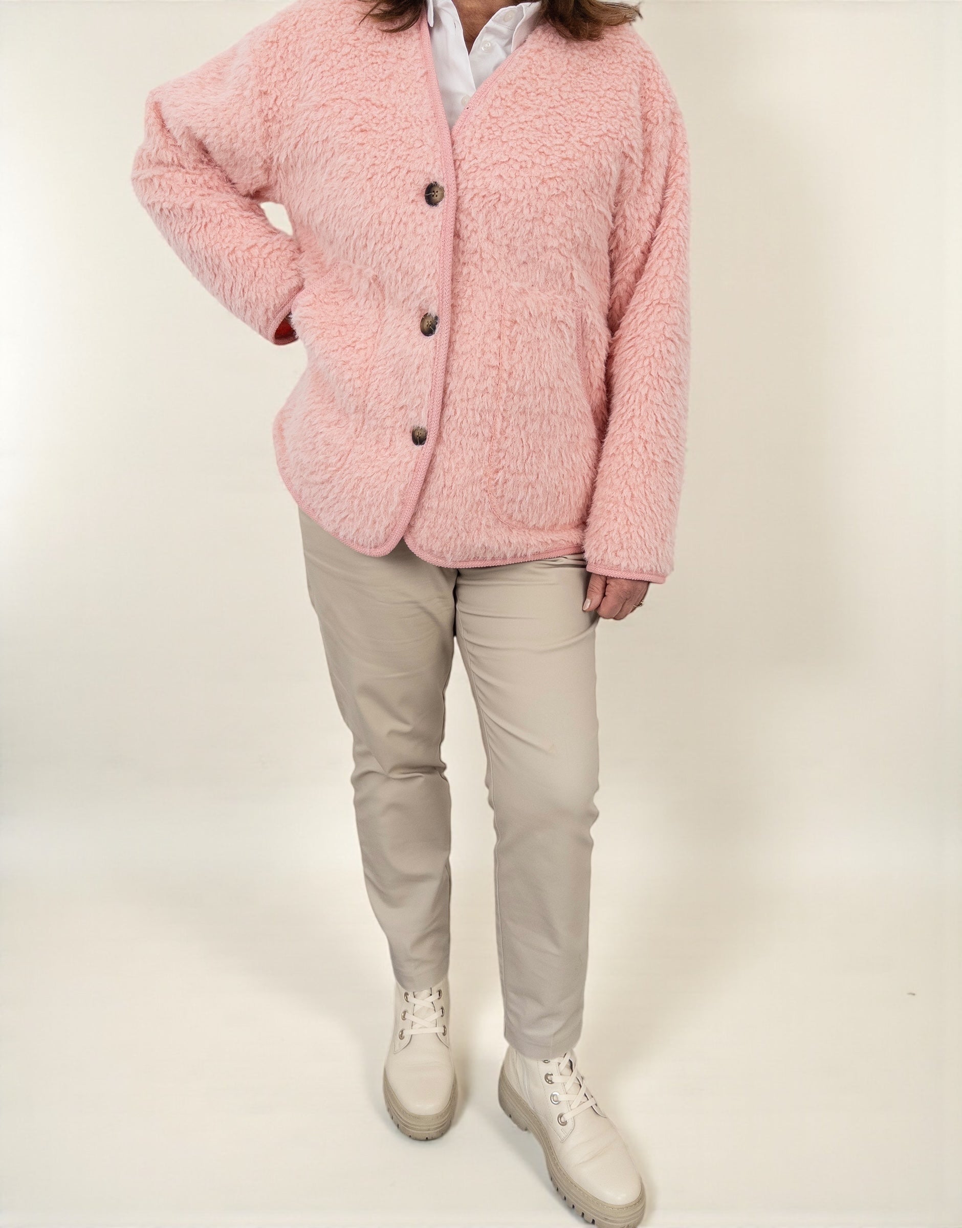 Teddy Jacke rosa