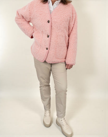 Teddy Jacke rosa