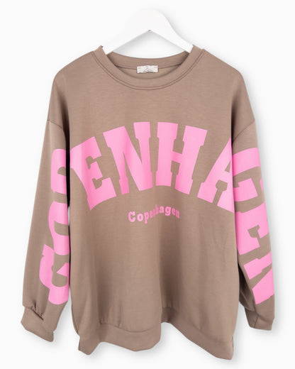 Oversize Sweatshirt Copenhagen hellbraun