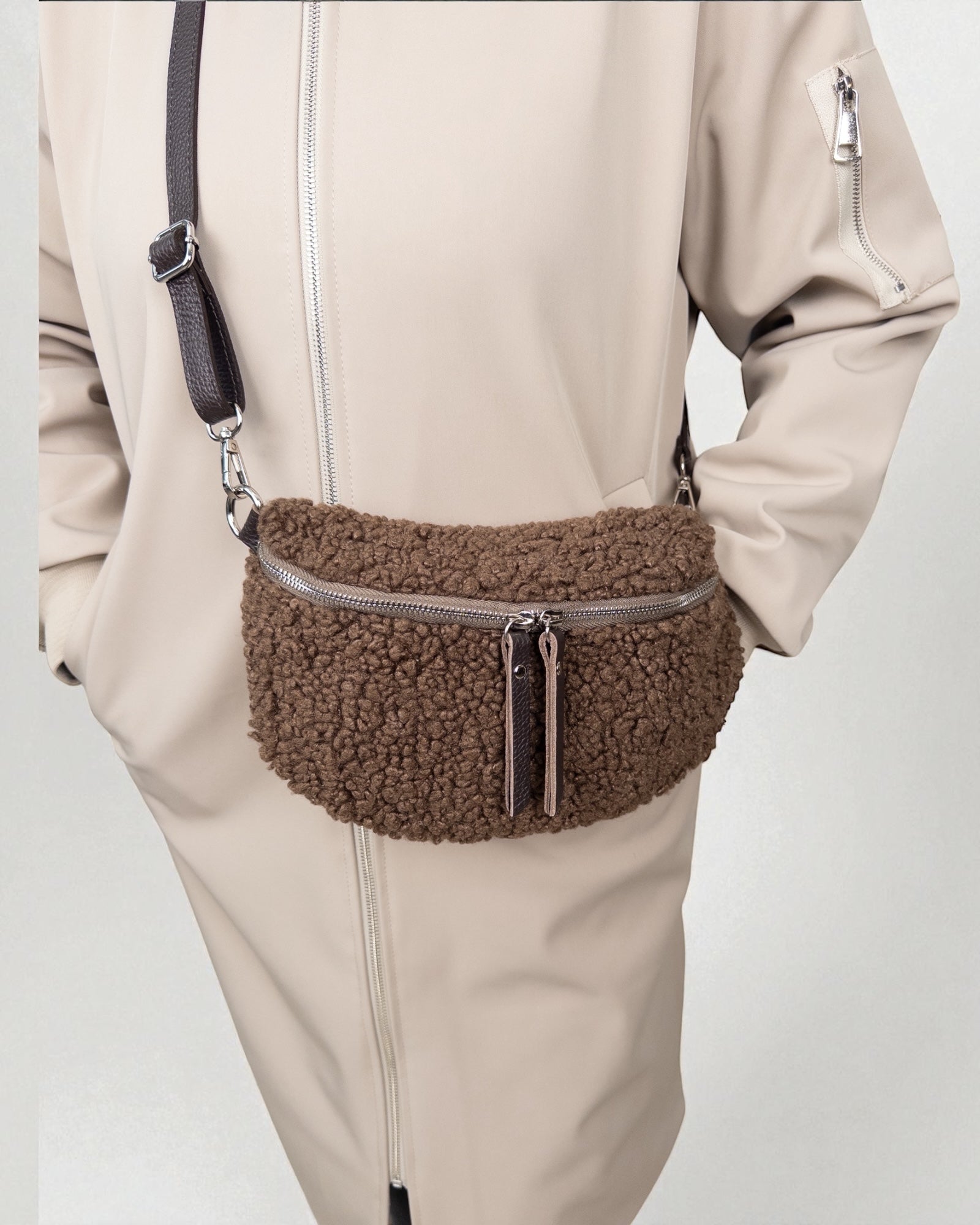 Teddy Umhängetasche braun