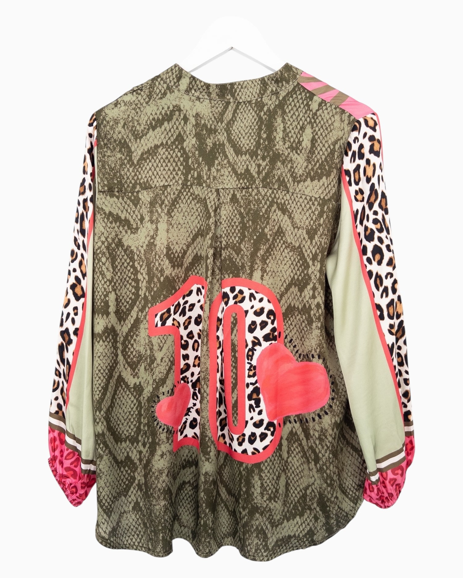 Bluse Love Wild pink oliv