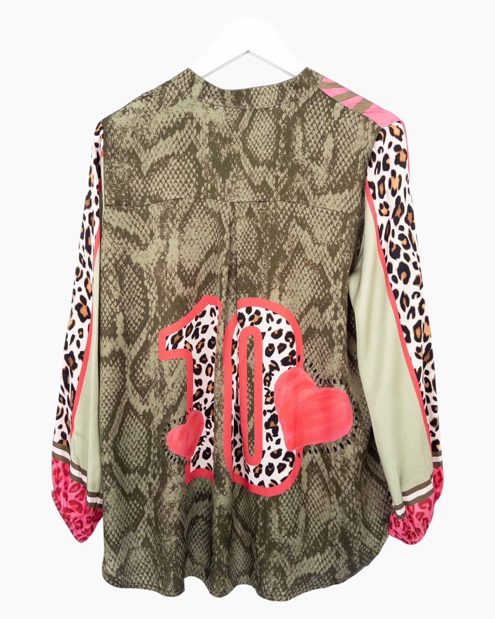 Bluse Love Wild pink oliv