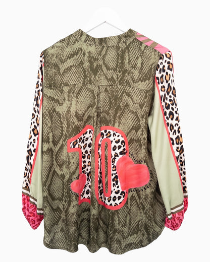 Bluse Love Wild pink oliv