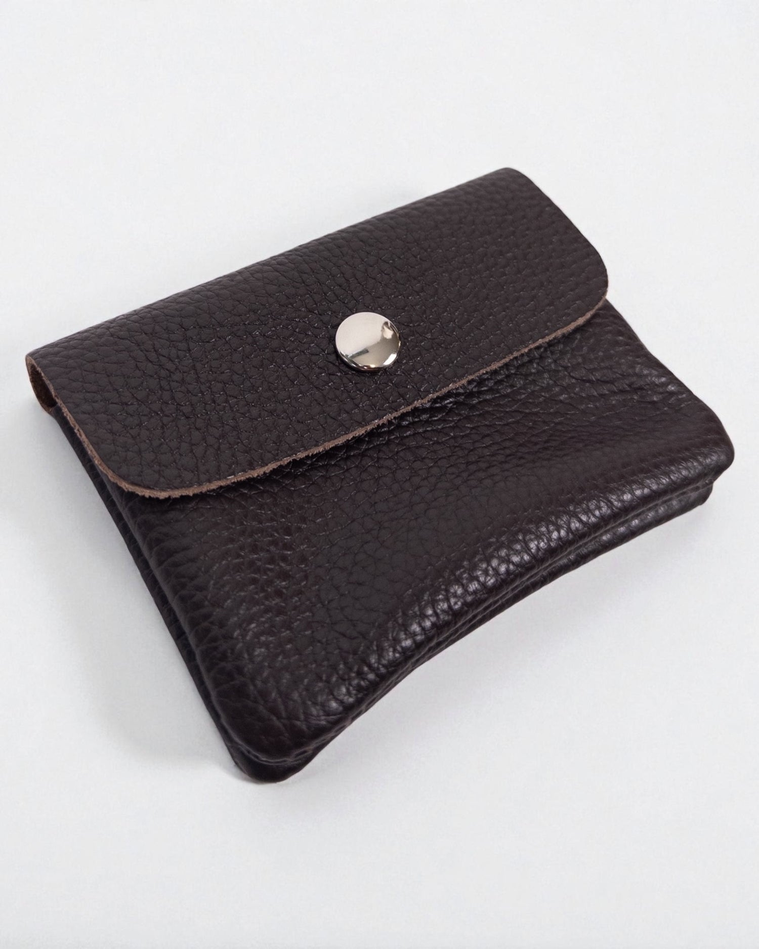 Geldbörse Leder klein dunkelbraun
