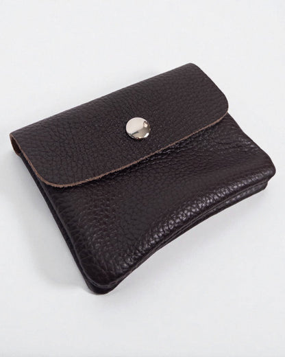 Geldbörse Leder klein dunkelbraun