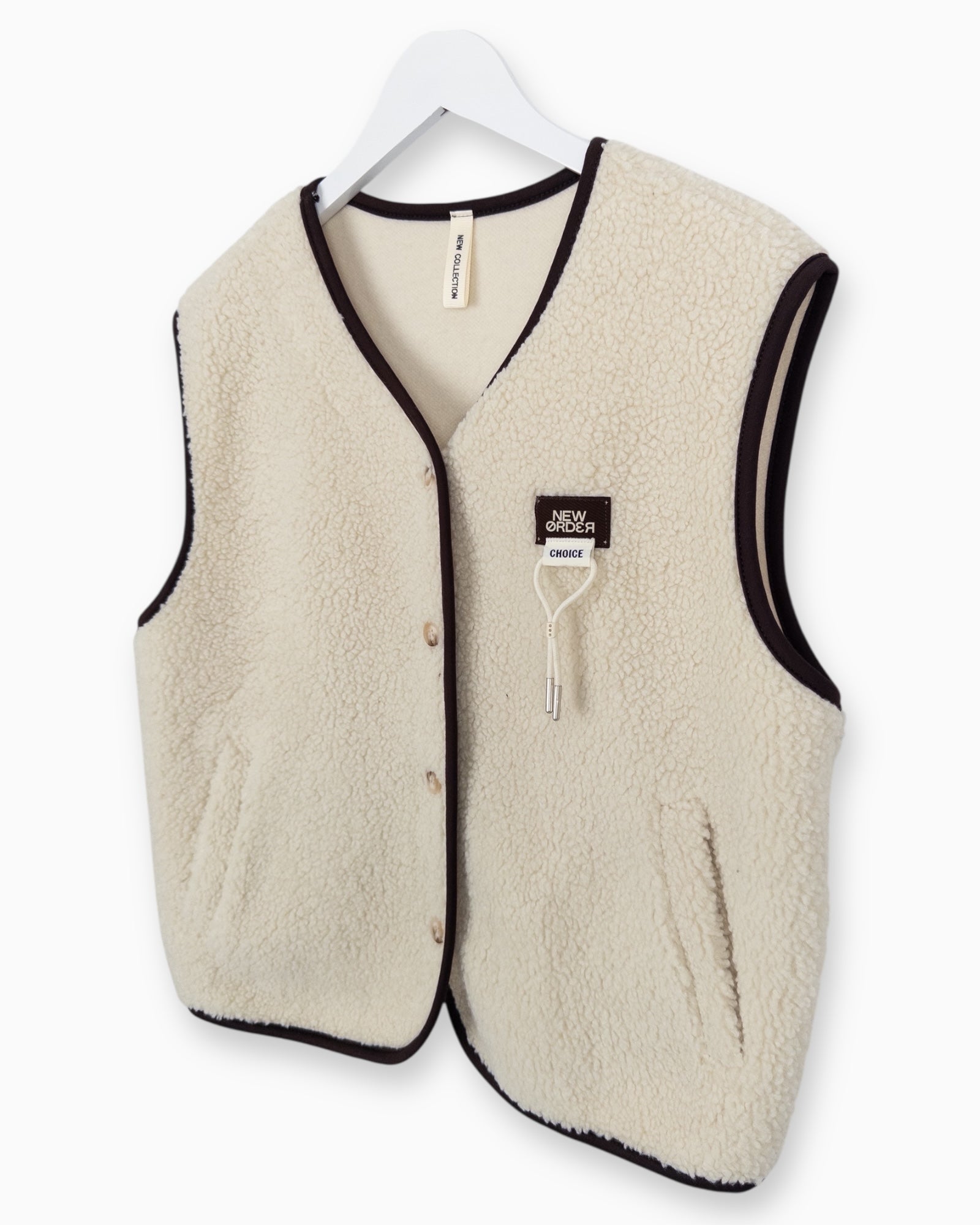 Teddy Weste Choice creme braun