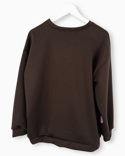 Oversize Sweatshirt Copenhagen dunkelbraun