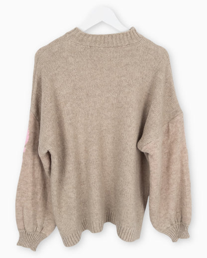 Strickpullover Copenhagen beige rosa