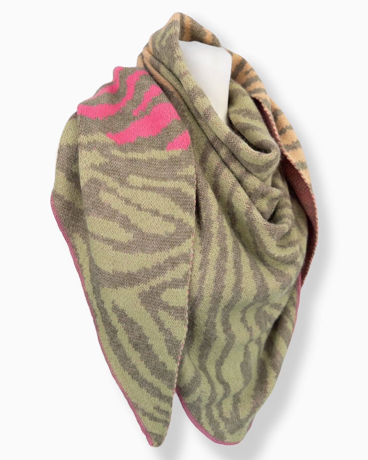 Dreieckstuch Zebra oliv