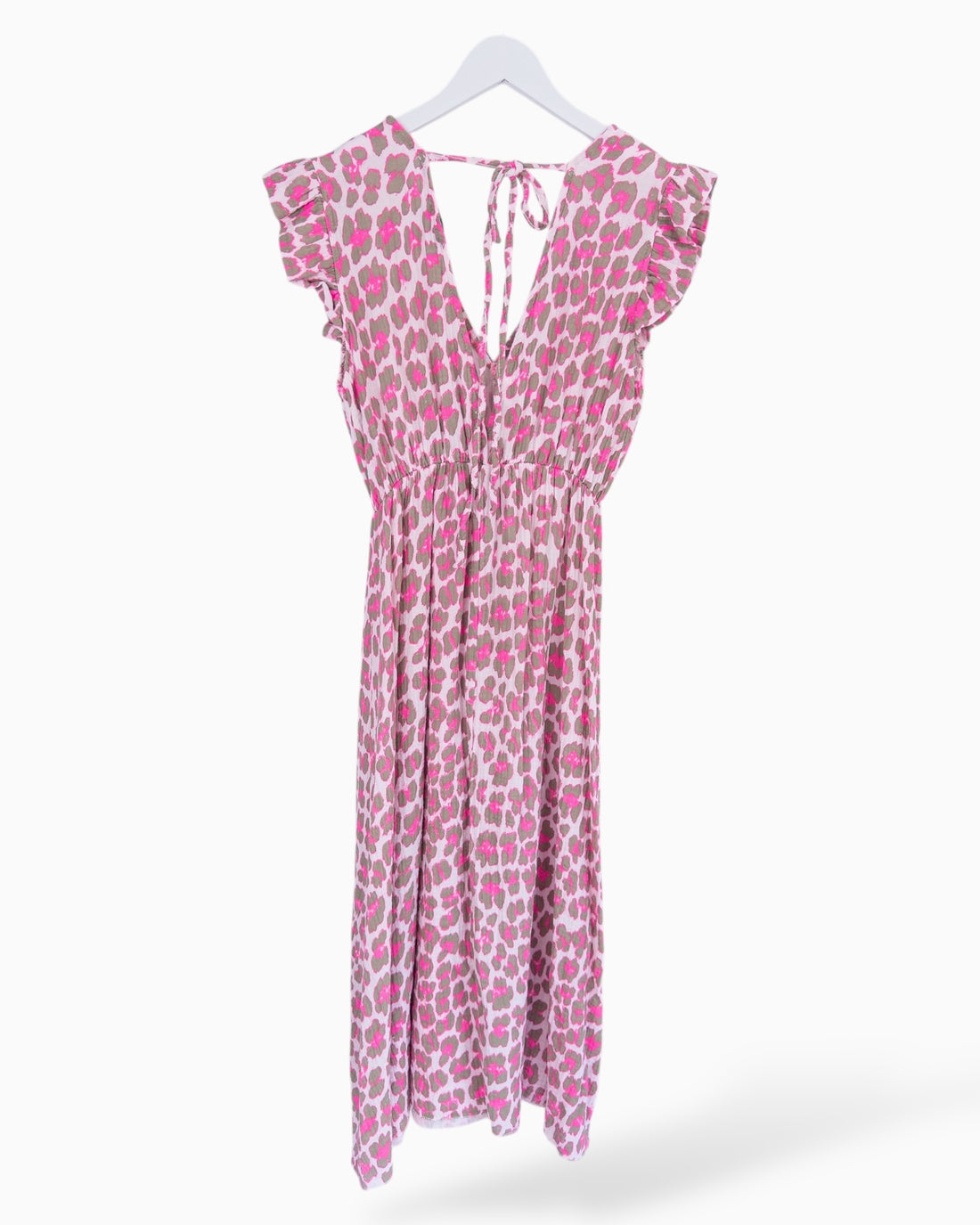 Leo Kleid aus Baumwolle weiß pink