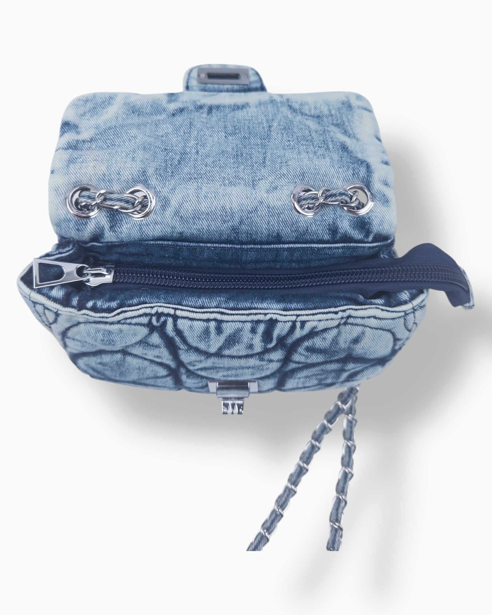 Denim Umhängetasche blau