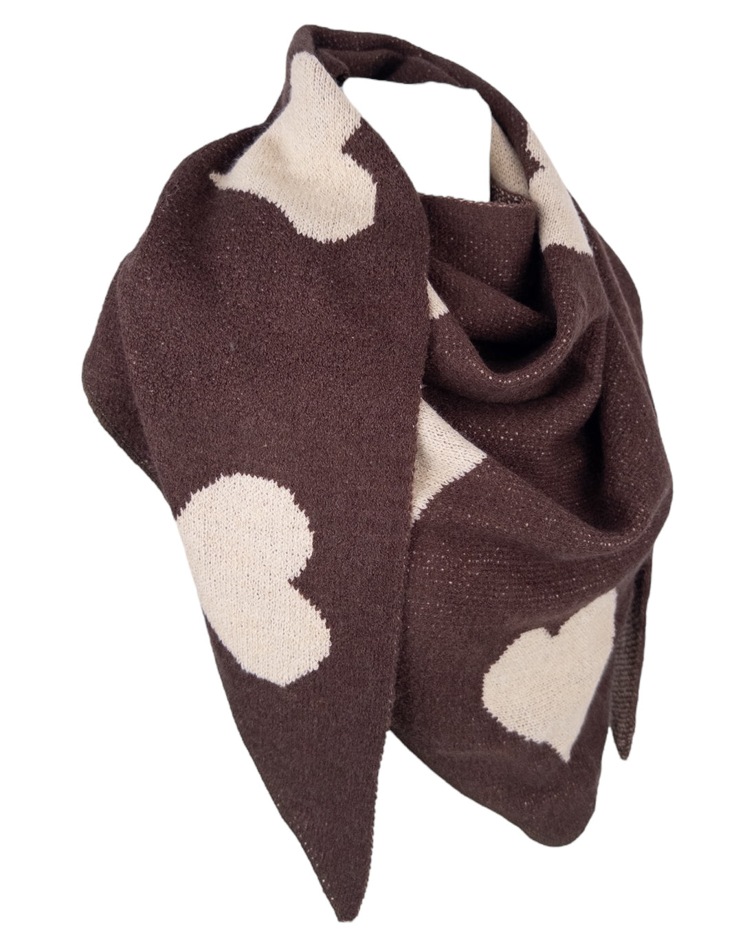 Herz Dreieckstuch braun