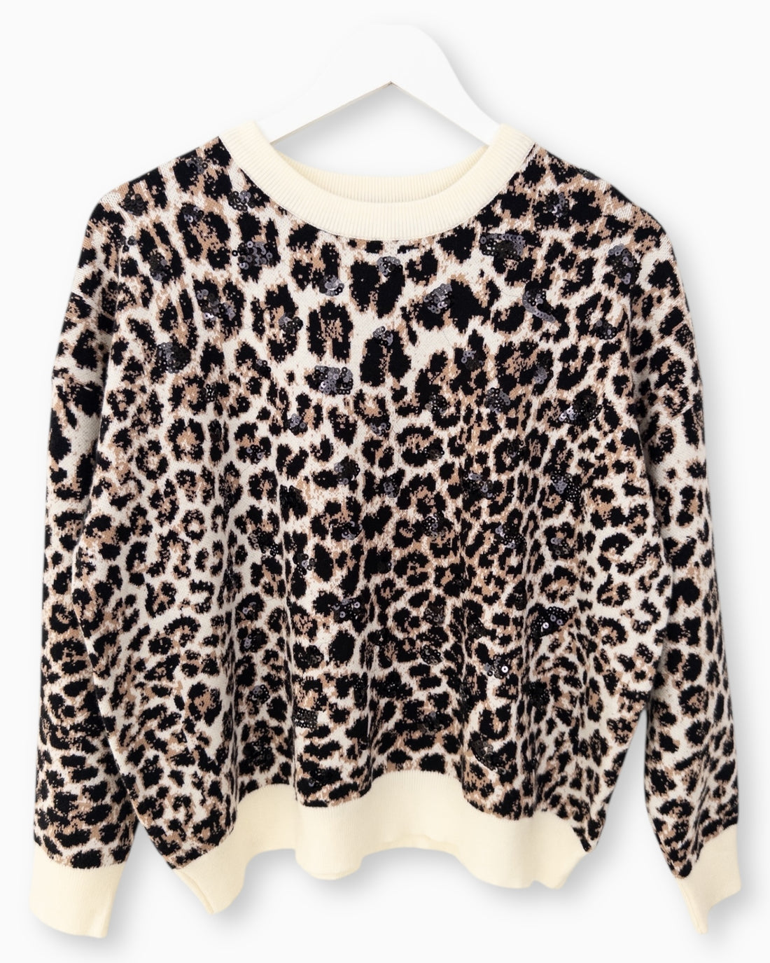 Leo Pullover creme schwarz