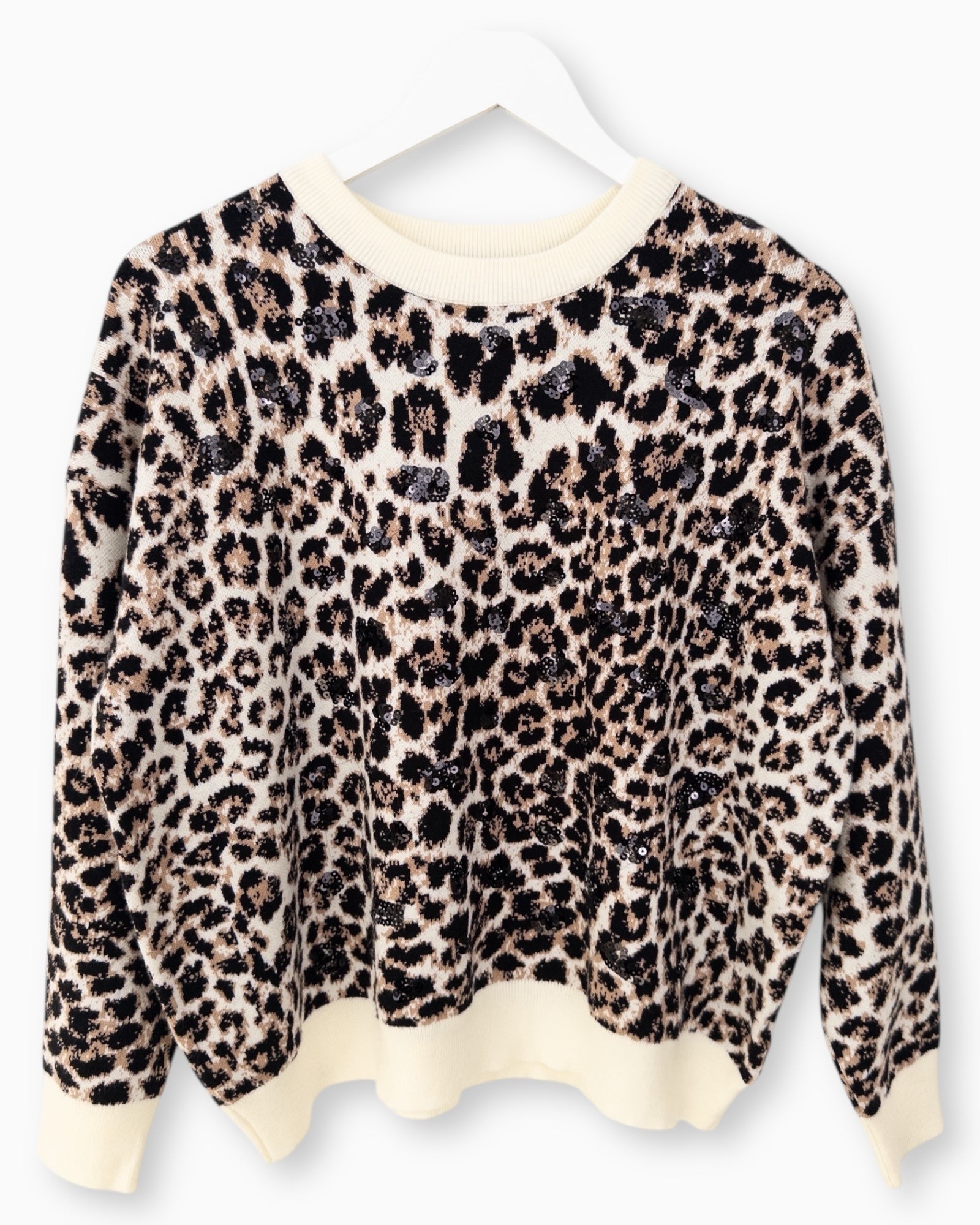 Leo Pullover creme schwarz