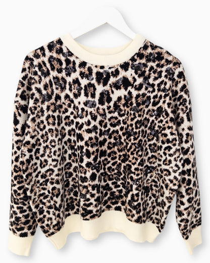 Leo Pullover creme schwarz