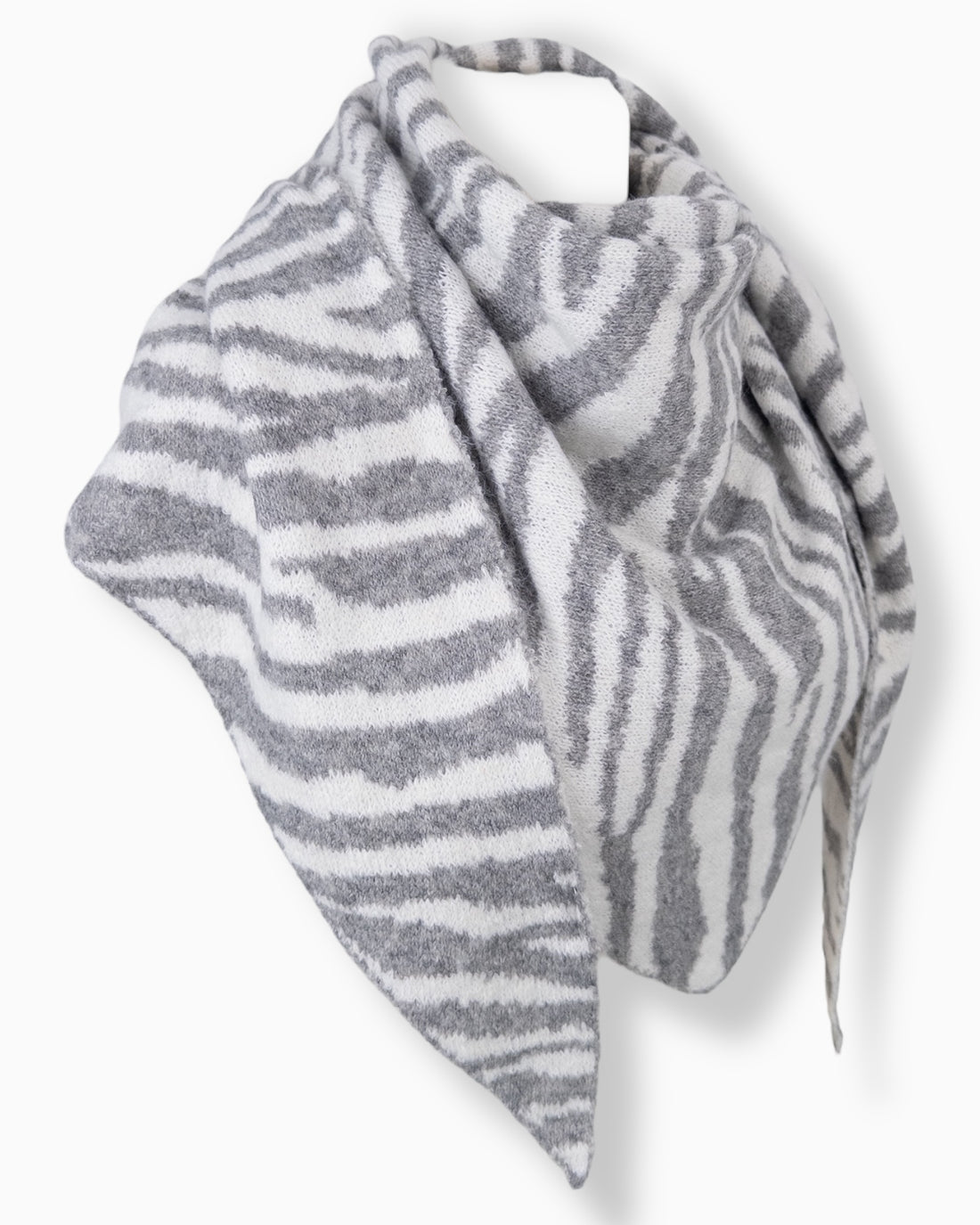 Zebra Dreieckstuch grau weiß