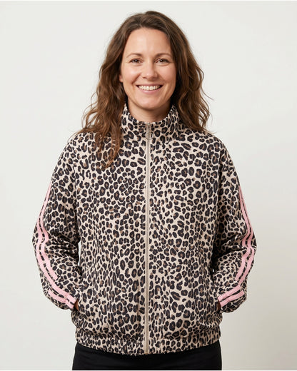 Oversize Leo Blouson-Jacke Streifen rosa