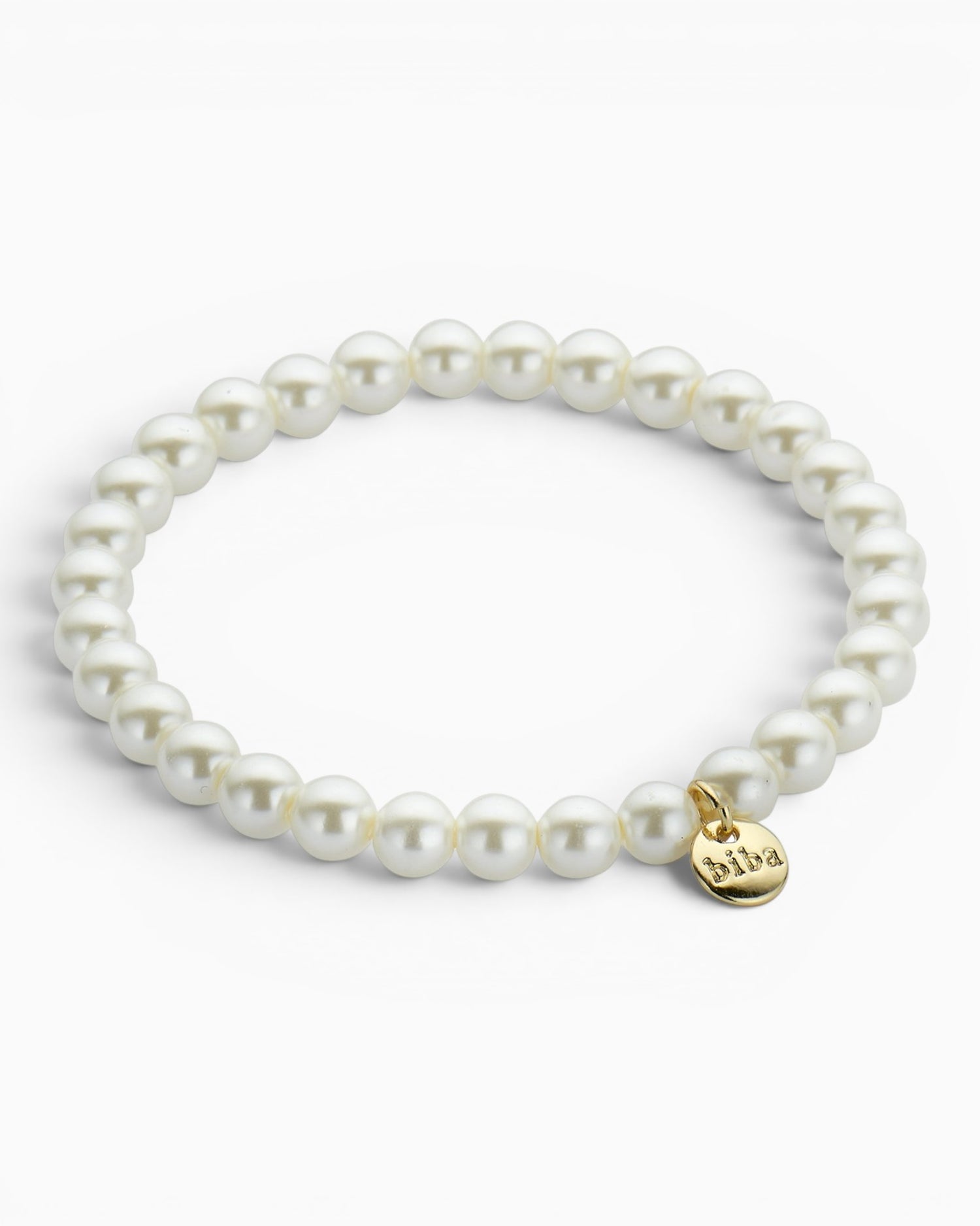 Perlenarmband creme