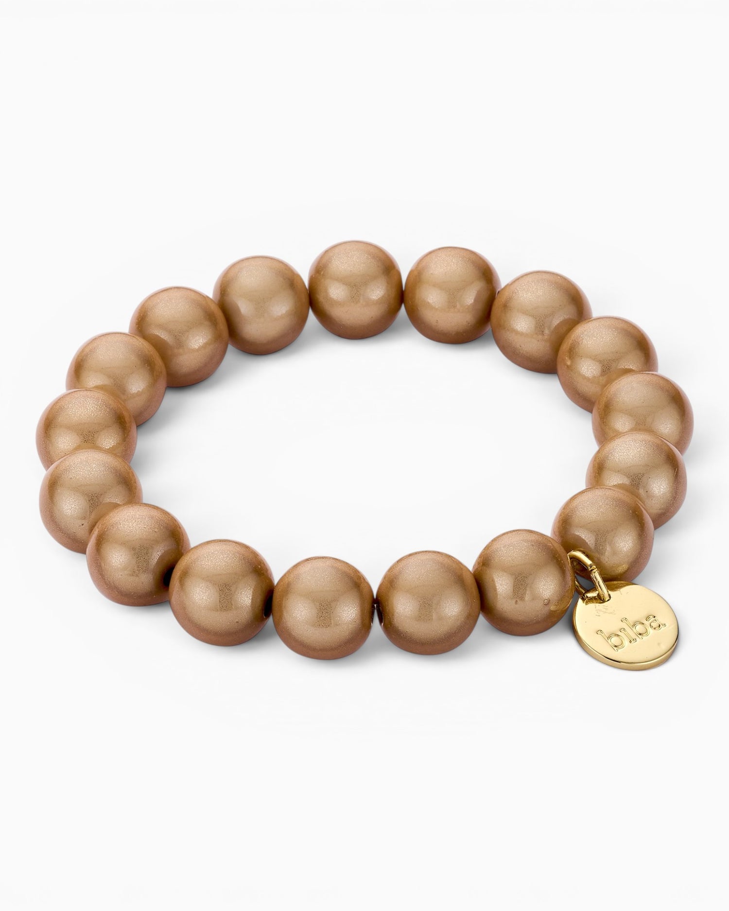 Perlenarmband champagnergold