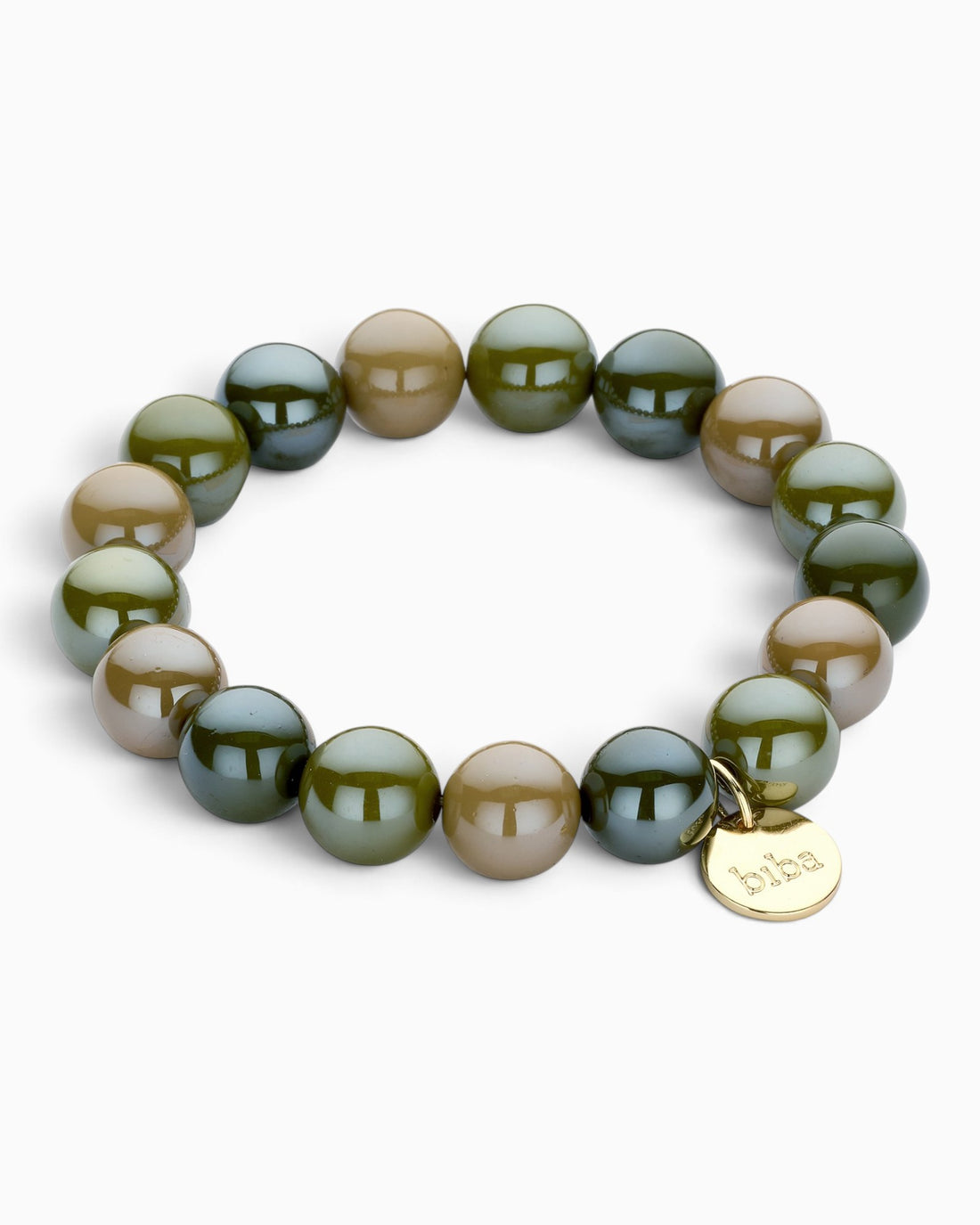 Perlenarmband biba oliv mix