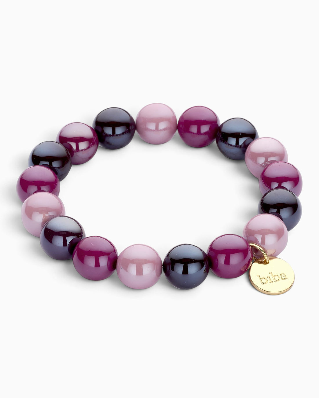 Perlenarmband biba pflaume mix