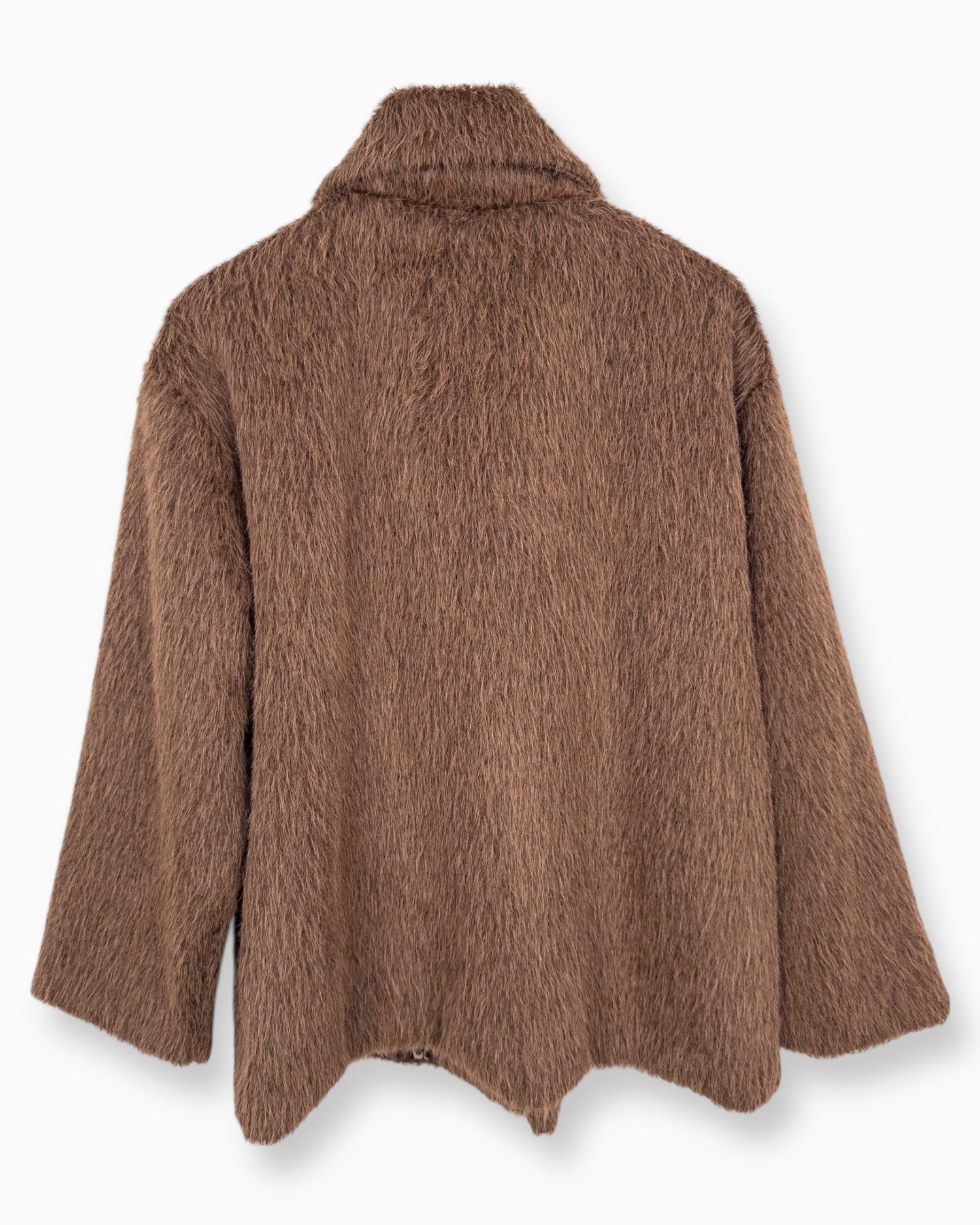Kurze Jacke Kunstpelz braun