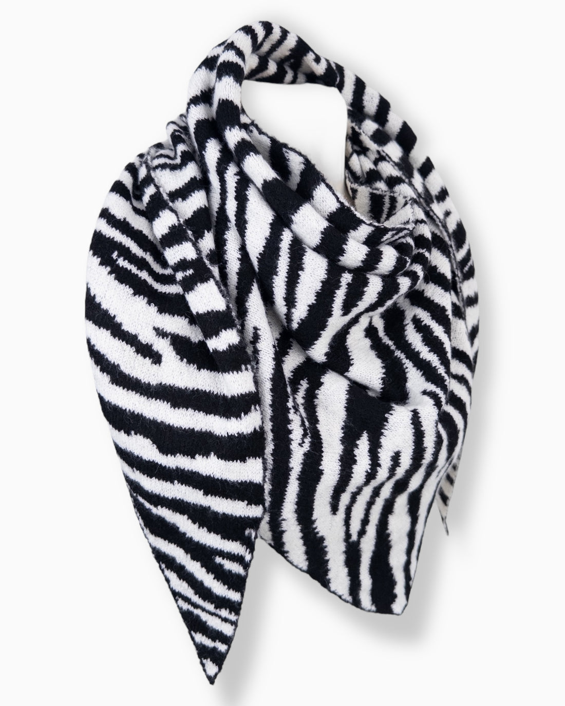 Zebra Dreieckstuch schwarz weiß