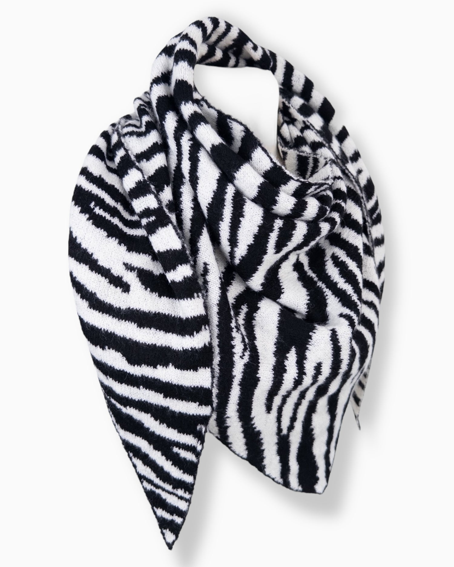 Zebra Dreieckstuch schwarz weiß
