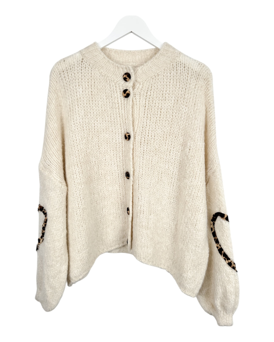 Leo Cardigan Herz creme