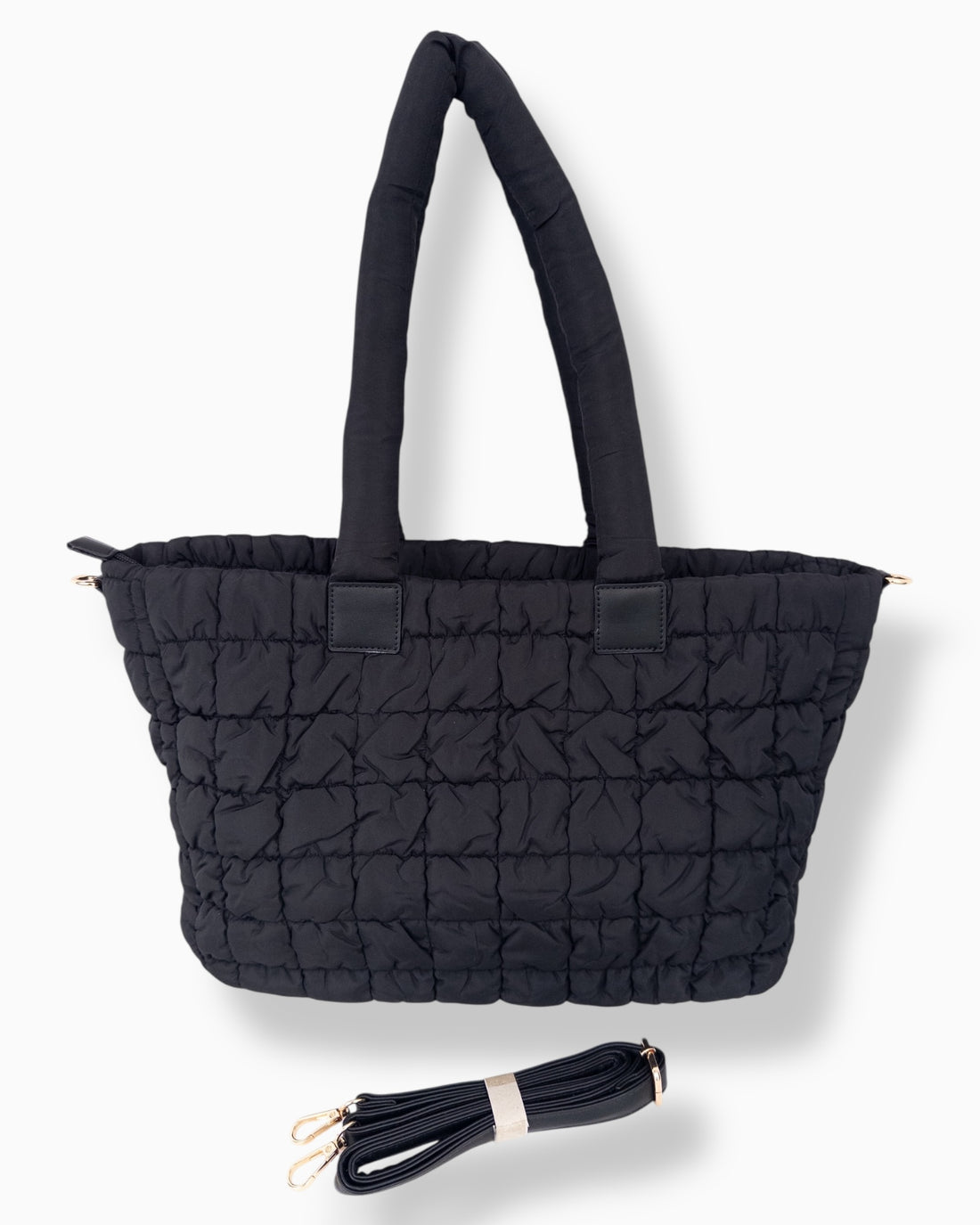 Gesteppter Shopper schwarz