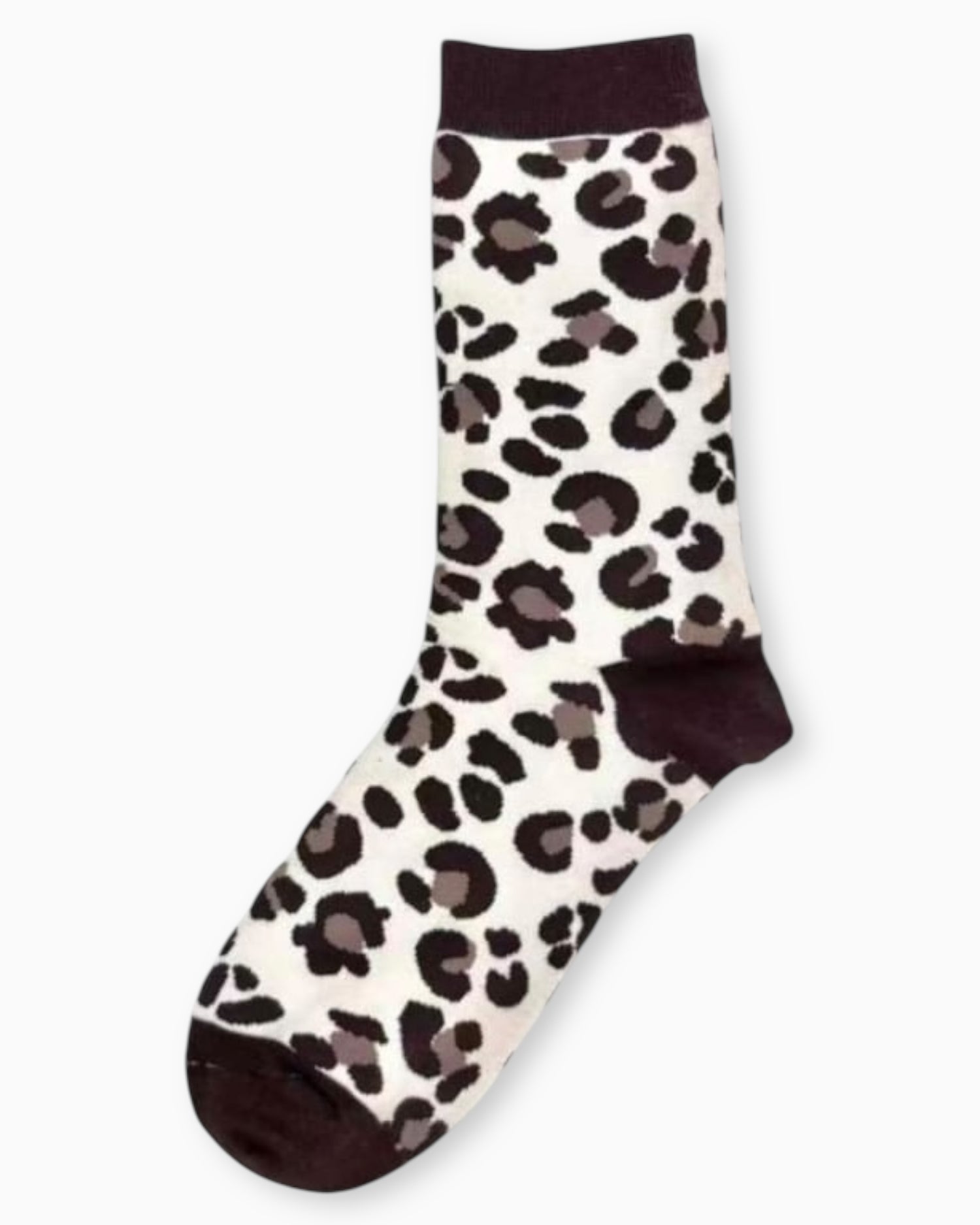 Leo Socken creme dunkelbraun
