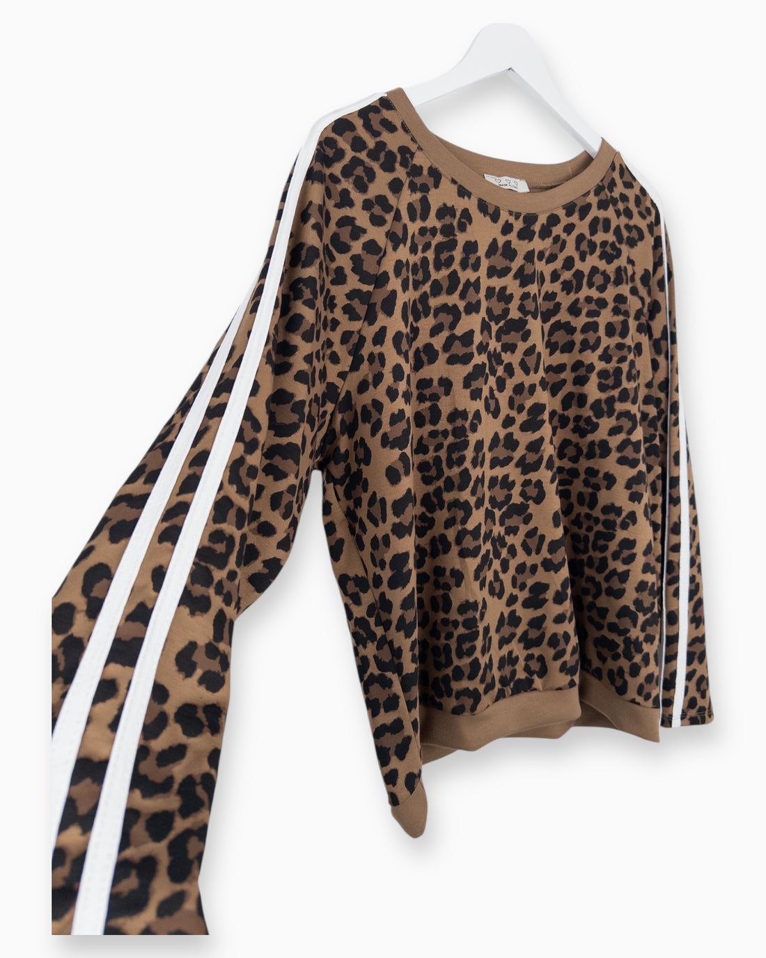 Oversize Leo Sweatshirt braun weiß