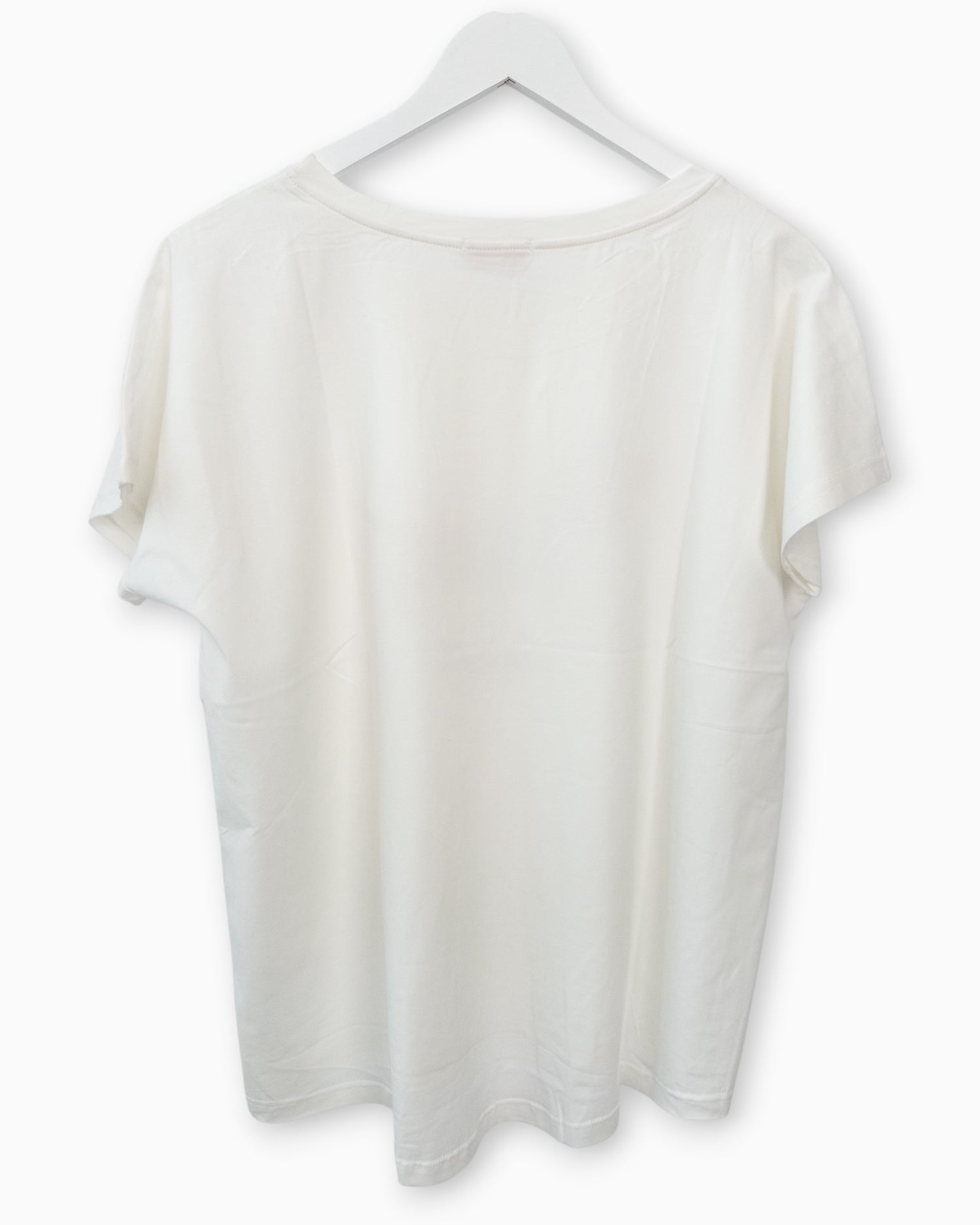 Shirt mit Dackel-Print und Schriftzug weiß blau