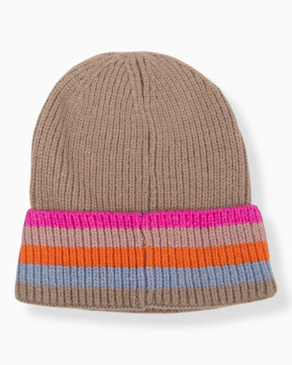 Strickmütze Rainbow braun