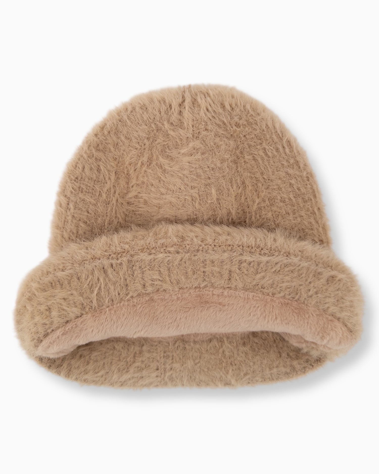 Flauschige Mütze braun