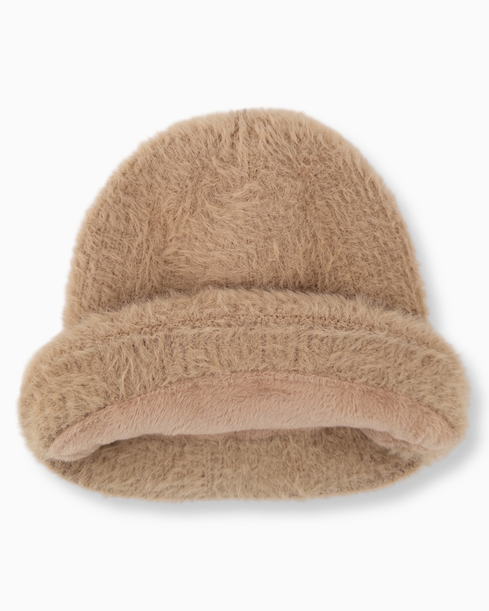 Flauschige Mütze braun