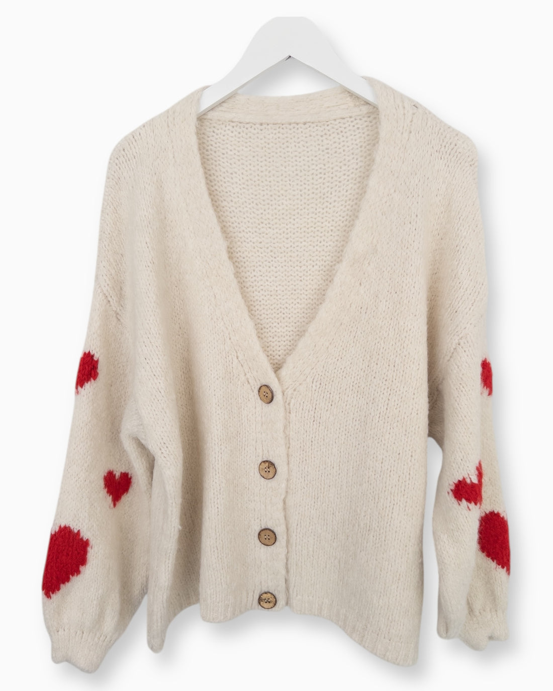 Cardigan Herzchen creme