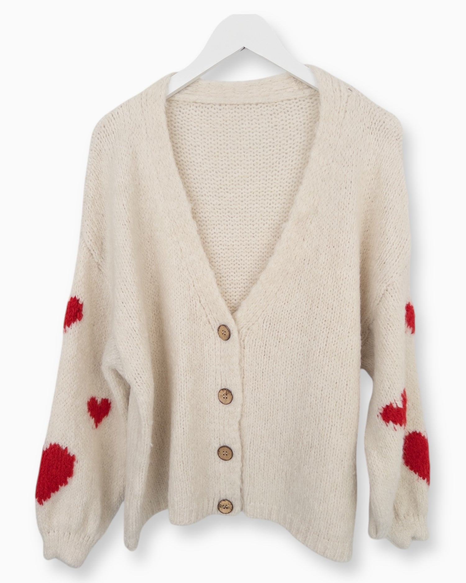 Cardigan Herzchen creme