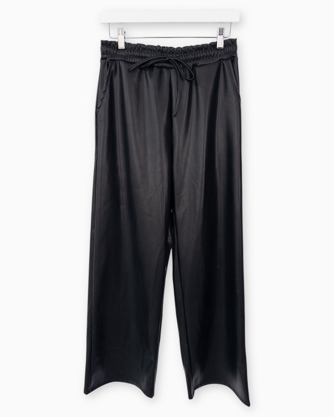 Hose in Lederoptik schwarz