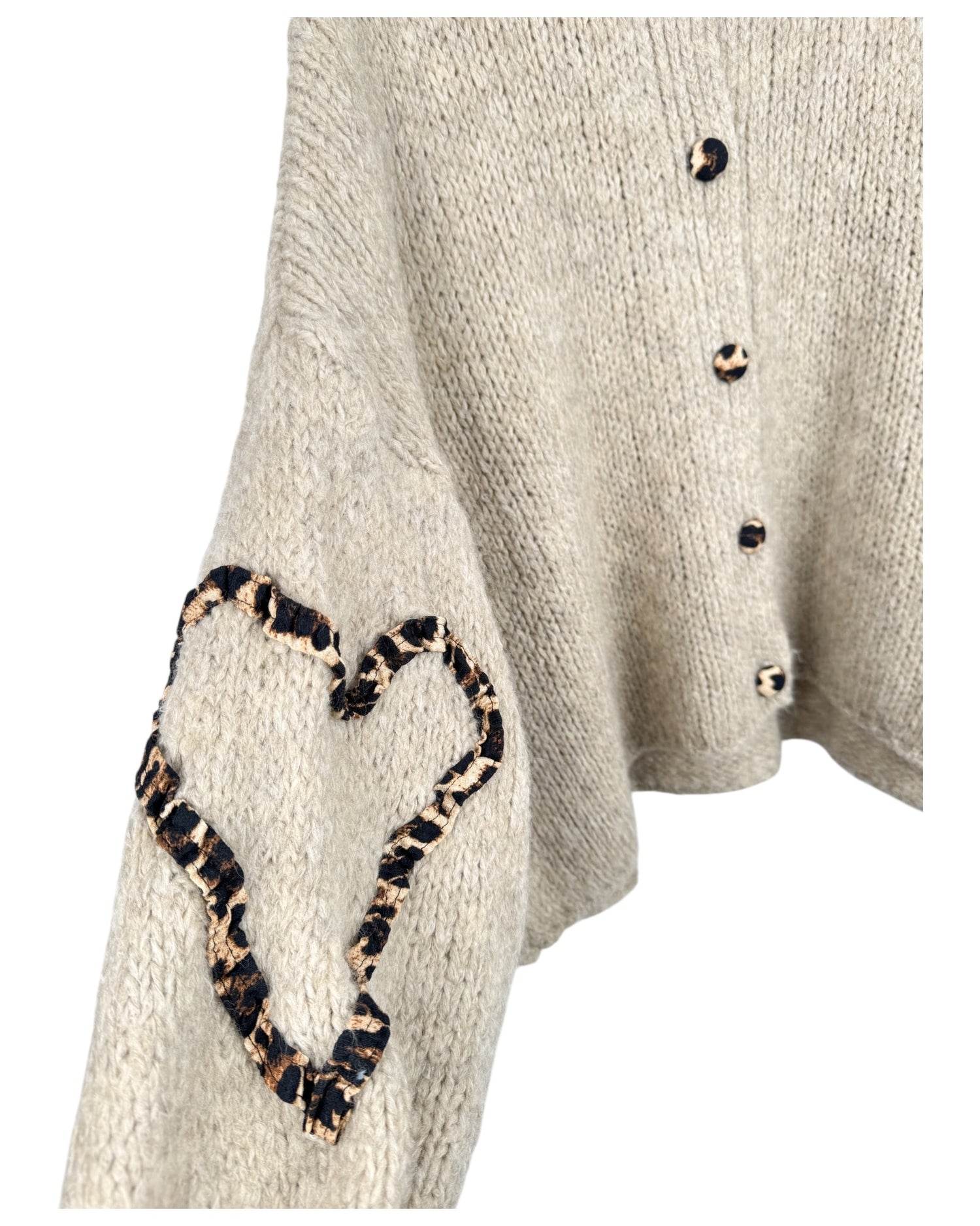 Leo Cardigan Herz beige