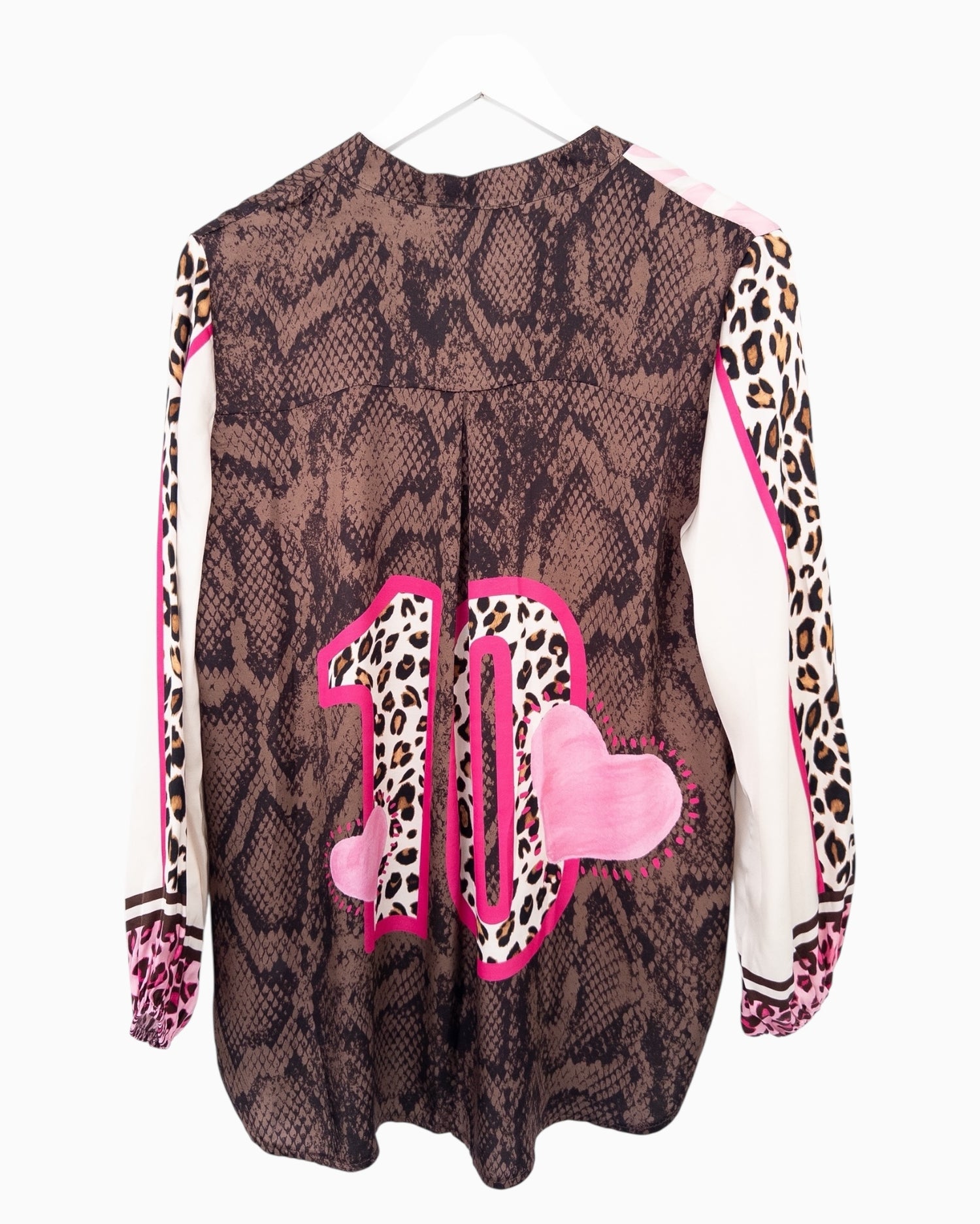 Bluse Love Wild rosa braun